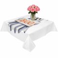 thumbnail image 2 of White Halloween Table Cloth Waterproof Tablecloths, Ghost Modern Art Cute Tablecloth Dining Table Cover for Kitchen Party Tabletop Outdoor, Square Tablecloth 60x60 Inch, 2 of 9