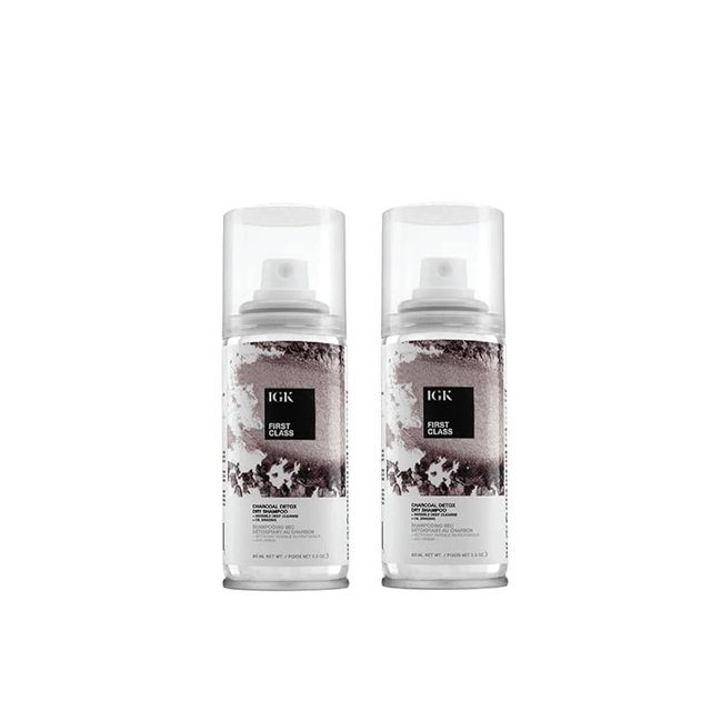 Champú seco IGK First Class Charcoal Detox Travel 60 ml x2