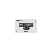 Logitech Brio 500 Full HD Webcam with Auto Light Correction, Noise Reduction, Privacy Cover, Graphite