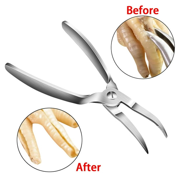 Alicates deshuesados para patas de pollo, herramienta de extracción, removedor de huesos de ganso de pollo, deshuesado para tirar, cocina, restaurante Macarena Alicate deshuesado