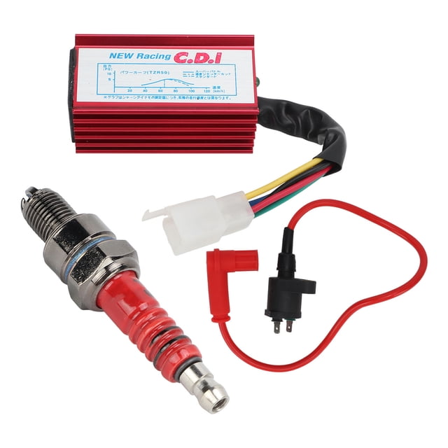 Kit de caja de bobina de encendido CDI, bobina de encendido de aluminio 5 Bobina de encendido de carreras Bobina de encendido CDI Bujía Funcionalidad inteligente