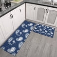 thumbnail image 2 of Blue Pioneer Flower and Paisley Pattern Kitchen Rugs Sets Of 2,Anti Fatigue Kitchen Mat Rugs Non Slip Washable,Decorative Kitchen Floor Mats for Kitchen,Sink,Laundry,17"x30"+17"x47", 2 of 7