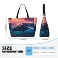 thumbnail image 3 of Rocae Sunshine Ocean Whale for Large Women's Waterproof Beach Bag Tote with 7 Pockets Pool Bag for Travel Gym Vacation, 3 of 6
