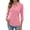 731#Pink, variant on Women's Polo Shirt 3/4 Long Sleeve Golf Quick Dry T Shirts UPF 50  Athletic Casual Work Shirts Tops for Women Light Purple 2XL