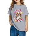 thumbnail image 2 of Jamicy Pool Shirts for Girls Gift for Girls Toddler Kids Boys Girls Cotton Easter Day T-Shirt Fashion Cute Round Neck Print Tee Short Sleeve Top, 2 of 4