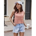 thumbnail image 3 of Oudiya 2 Pack Women Pajama Set Print Sleepwear Tank Tops and Ruffled Shorts with Pockets Soft Loungewear Sets Outfits, 3 of 7