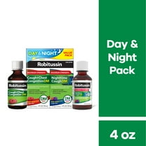Robitussin Maximum Strength Cough   Chest Congestion DM and Maximum Strength Nighttime Cough Dm, Cough Medicine, Berry Flavor - 4 Fl Oz Bottles (Pack of 2)