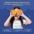 thumbnail image 6 of Baby Blues® Kids Multivitamin Gummies – Organic Vitamin D, B6, Folate, Zinc for Immune Support & Brain Health, Vegan, Gluten-Free, Non-GMO, Strawberry Cherry Orange Flavors, 90ct, 6 of 8