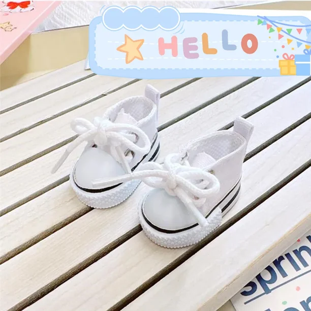 Para LABUBU 15-17cm lindos zapatos de muñecas de algodón juguetes zapatos deportivos casuales accesorios de muñecas para trajes Labubu (solo zapatos)