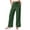 Army Green, variant on Horkkom Linen Pants Women Solid Color Elastic Waist Wide Leg Pants Summer Loose Flowy Casual Pants with Pockets Drawstring L