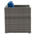 thumbnail image 4 of CorLiving Parksville Resin Wicker and Steel Patio Armchair with Cushions, Standalone or as Part of a Set, Sold Individually, 4 of 8