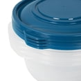 thumbnail image 5 of Mainstays Semi Durable Round 6.2cup Plastic Food Storage Container 4 Pack, Ideal Use for Meal Prep and Batch Cooking, 5 of 6