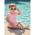 thumbnail image 4 of BemeyourBBs Toddler Baby Girl One Piece Swimsuit Infant Baby Girl Bathing Suits Ruffle Sleeveless Swimwear Seersucker Striped Tankini Swimsuits, 4 of 9