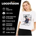 thumbnail image 5 of Superman Newspaper Watercolor Women's Boxy Cropped T-Shirt Casual Graphic Tee, 5 of 6