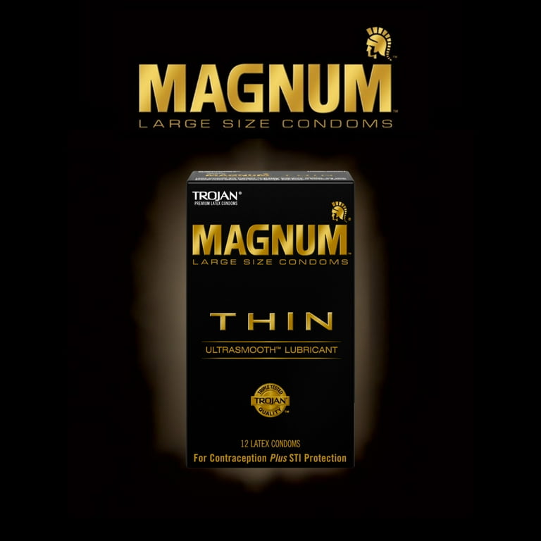 trojan magnum thin lubricated condoms 12ct Trojan Magnum Thin Ultrasmooth Lubricated Large Condoms, 12 ct