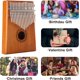 thumbnail image 5 of Piano de dedo profesional Mbira de diseño compacto de 17 teclas, caoba de alta calidad con pastilla incorporada, fácil de tocar en cualquier momento y en cualquier lugar. Color de registro, idiófono, 5 of 7