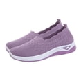 thumbnail image 7 of Hurxie Women's Walking Shoes Elastic Knit Lightweight Comfort Slip on Breathable Yoga Sneakers Purple, 7 of 7