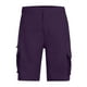 thumbnail image 5 of pstuiky Pantalones cortos deportivos para hombre, Pantalones cortos casuales de moda para hombre, con múltiples bolsillos, botón, cremallera y cintura elástica. Pantalones cortos cargo, 5 of 7