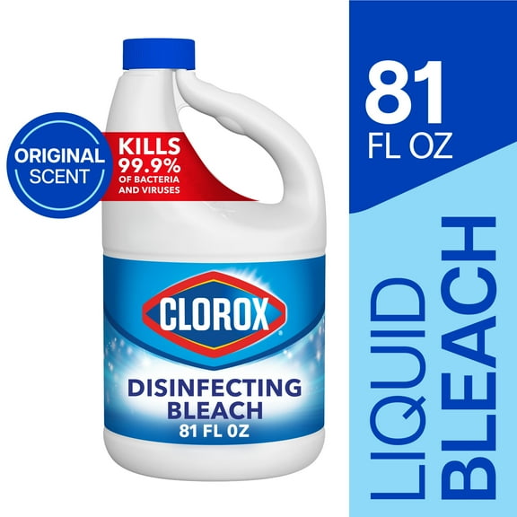 Clorox Disinfecting Liquid Bleach Cleaner, Regular Scent, 81 fl oz