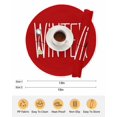thumbnail image 6 of 13 Inch Round Placemats Set of 6, Hello Winter Non Slip Heat Insulation PP Table Mats, Red Merry Christmas New Year Washable Place Mats for Kitchen Dining Party Table Decor, 6 of 7