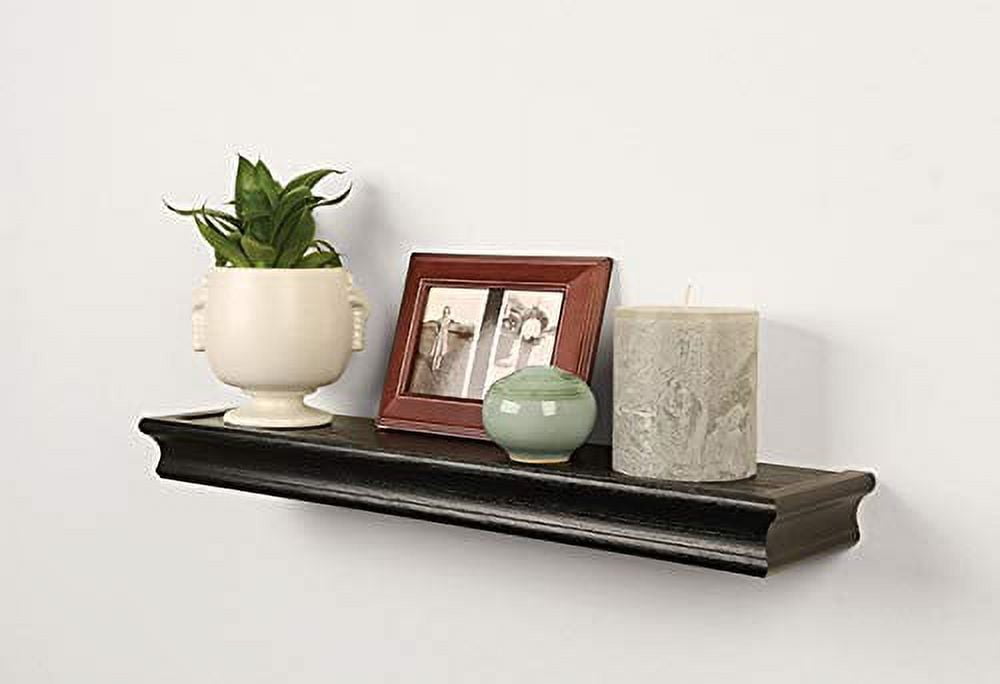 Hillman Fasteners 36 in. High & Mighty Beveled Floating Shelf, Black