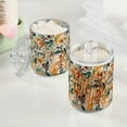 thumbnail image 2 of Yayeee 2 Pack Qtip Holder Bathroom Cotton Swab Canister with Lid Clear Dispenser Set, Whimsical Leaves, 2 of 6