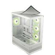 MSI MAG PANO 110R PZ WHITE Mid-Tower Chassis, 270-degree Panoramic Display, Airflow Optimization, ATX/Micro-ATX/Mini-ITX