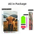 thumbnail image 2 of Highland Cattle in Mountain River 5D Diamond Art DIY Paint with Full Drill Round Diamond Gems Painting by Number Kits for Adults Art Craft Home Wall Decor 15.8x19.8in, 2 of 8