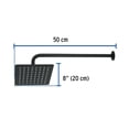thumbnail image 3 of Regadera cuadrada 8' Foset acero inox con brazo negro, 3 of 4