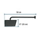 thumbnail image 3 of Regadera cuadrada 8' Foset acero inox con brazo negro, 3 of 4