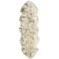 thumbnail image 2 of SAFAVIEH Sheep Skin Tiana Sheep Skin Runner Rug, Ivory/Smoke Grey, 2' x 6', 2 of 5