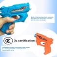 thumbnail image 3 of Pistolas de agua para niños, paquete de 2 juguetes de chorro tipo prensa para fiesta en la piscina de verano, capacidad de 100 cc, rango de disparo de hasta 16.4 pies,colorido (azul, 3 of 5