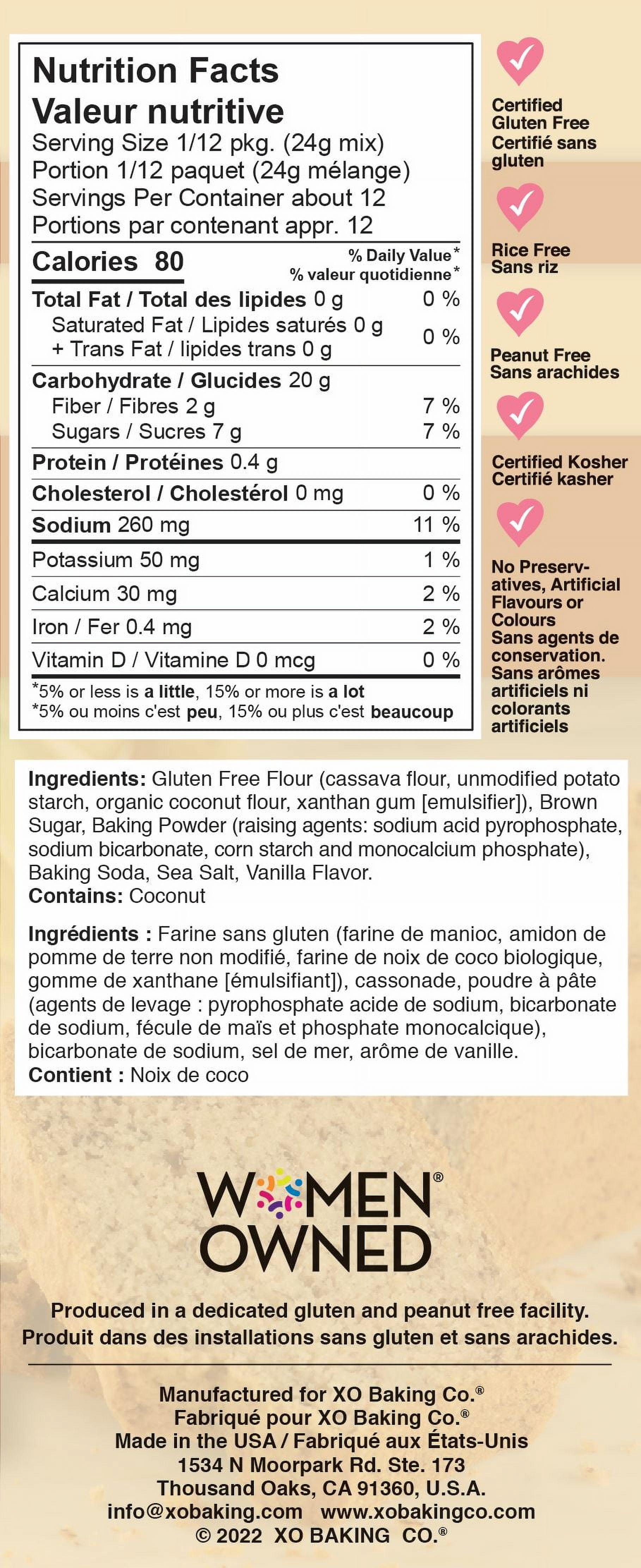 XO Baking Co. Verified Non-GMO & Gluten Free Banana Bread Mix, 10.3 oz Box
