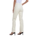 thumbnail image 5 of HDE Women's Faux Leather Pants High Waisted Trousers with Pockets Cream White - M, 5 of 6