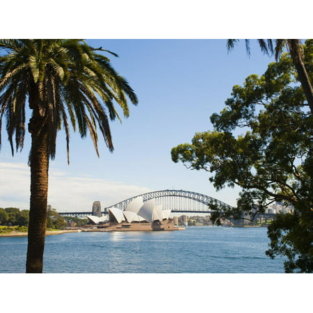 Sydney Opera House, UNESCO World Heritage Site, and Sydney Harbour Bridge, Sydney, Australia Print Wall Art By Matthew