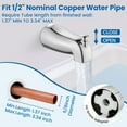 thumbnail image 4 of Shower Faucet Set with Tub Spout Bathtub Faucet Kit Complete Tub Shower Trim Kit with Solid Brass Rough-in Valve and 8 Inch Square Rainfall Showerhead Bent Shower Arm Chrome Polish, 4 of 8