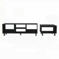 Modern 2pc Living Room Set in Millville with Black Accent and Storage