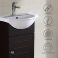 thumbnail image 5 of Mahayla Small Cabinet Vanity Bathroom Sink Black 17 3/4" w/Faucet Drain Overflow and Storage Renovators Supply, 5 of 13