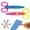 2pcs, variant on Multi piece set Craft Scissors Decorative Edge – Fancy Zigzag & Pattern Shears, Includes Castle, Scallop, Ripple, Fine & Wide Zigzag (A)