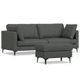 thumbnail image 6 of Simpli Home Ava 90-inch Sofa and Ottoman Set in Tightly Woven Performance Fabric, 6 of 11