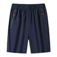 thumbnail image 1 of Men'sWorkoutShortsWithZipperPocketsWashableHigh-stretchPantsForFitnessGymWear, 1 of 5