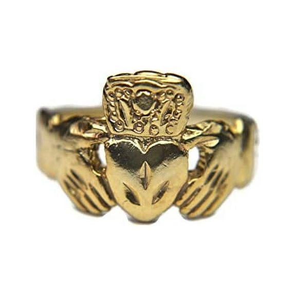 Claddagh Ring 14k Solid Yellow Gold !!