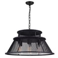 thumbnail image 2 of CWI Lighting Savill 7 Light Down Chandelier With Reddish Black Finish, 2 of 6