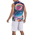 thumbnail image 2 of Sikiie Colorful Donut Basketball Jersey Reversible Men's Mesh Athletic Sports Shirts Training Practice S-4XLSmall, 2 of 6