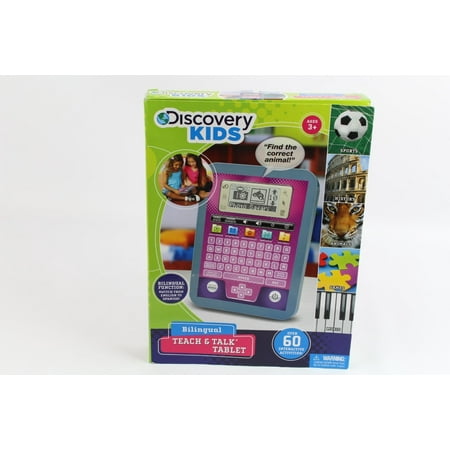 Discovery Kids Bilingual Teach & Talk Tablet with Over 60 Interactive Educational Activities (Best Way To Teach Baby To Talk)