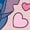 HEATHER PINK, variant on Lilo & Stitch - Stitch Luv Heart - Youth Girls Fitted Short Sleeve T-Shirt