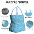 thumbnail image 3 of Kirky Hasky Dalmatian Drawstring Lunch Bag Women - Drawstring Lunch Bag Insulated for Work Office - Stain-Resistant Large Lunchbags for Women with Multi-Pockets, 3 of 6