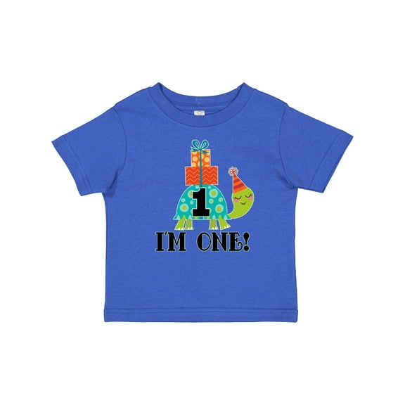 Inktastic First Birthday Turtle 1 Year Old Boys or Girls Baby T-Shirt