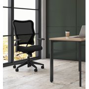 HON Wave Mesh High-Back Task Chair, with Height-Adjustable Arms, in Black (HVL702)