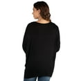 thumbnail image 3 of 24seven Comfort Apparel Oversized Long Sleeve Maternity Dolman Top, 3 of 4